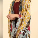 Umgee NWT Women's Floral Sage Mixed Print Kimono Duster Size M/L Photo 1