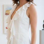 Midnight Velvet white Satin Blouse Size 6 Photo 0