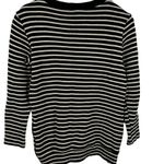 Drew Striped Black White Side Zipper Pullover Jumper Sweater Size Medium Photo 6