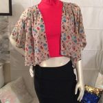 Free Hug oversized Nude Floral Cropped Cardigan Size undefined Photo 2