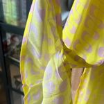 CIN CIN maxi dress swimsuit coverup long sleeve funky groovy print o ring gold Yellow Size XL Photo 10