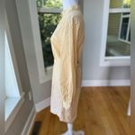 Calvin Klein Butter Yellow White Striped Cotton Short Dress Size 4 Photo 2