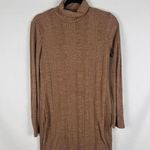 SheIn Cozy Brown Turtleneck Sweater Dress Photo 0