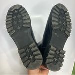 Loft Lug Sole Chelsea boots black faux leather women’s size 6 trendy modern Photo 6