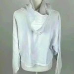Lee  White Cropped Hoodie Size Large Photo 4