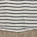 Ellen Tracy XL 100% Linen Ellen Tracey tank blue white striped nautical vibes keyhole gold Photo 2
