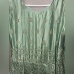 Mint Green Embroidered Anarkali Gown – Indian Pakistani Party Dress Photo 4