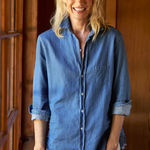 Frank & Eileen Eileen Relaxed Button Up Shirt Famous Denim, Size Small Photo 0