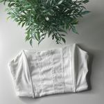 White silky bandeau pullover tank top. Size small. Photo 3