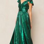 NWT IVY CITY CO HERA DRESS IN GREEN METALLIC Size XS Photo 7