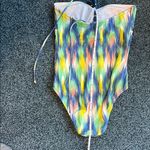 Shoshanna swimwear underwire bra one piece beaded strap lined 18% spandex Blue Size 8 Photo 7