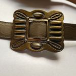 Leather Statement Belt Medallion‎ Butterfly Genuine Leather Brown Gold Metallic Photo 4
