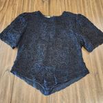 Laurence Kazar  v cut shirt 1980’s Vintage Embellished Beaded silk Zip Blouse Photo 0