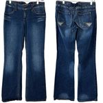 Mudd Vintage Y2K 90s Delicious By Studded Low Rise Flare Jeans Size 9 Lace Up Photo 1
