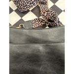 Chic Black Crossbody Bag with Leopard Print Guitar Strap Gold Hardware purse Photo 2