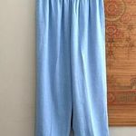 Hot Cotton USA VINTAGE BRAND Vintage Linen Cornflower Blue Wide Leg Pants Photo 0