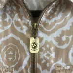 Michael Kors  Womens Long Sleeve Zip Front Shirt sz 2 Photo 3