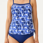 Maxine of Hollywood  Blue Geometric One Piece Photo 0