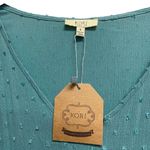 Kori America Medium Blue Swiss Dot Womens Babydoll Short Dress Photo 3