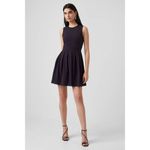 French Connection New.  navy fit & flare dress. Runs big. Retails $129. Photo 2