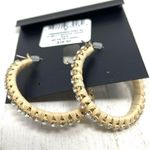 INC  raffia & CZ hoop earrings, NWT Photo 5