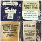 L.L.Bean Button Down Shirt Collared Top Blue Pink Floral Women’s Size Large Photo 9