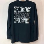 PINK - Victoria's Secret  Black Long Sleeve Tee Classic Crew Photo 2