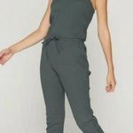Spiritual Gangster Racerback Giselle Sleeveless Jumpsuit Dusty Olive, Sz S Photo 0