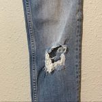 All Saints Distressed High Rise Skinny Jeans Raw Hem Womens 25 Blue Denim Zip Photo 2