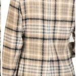 Love Token tweed blazer small plaid beige brown buttons Tan Photo 1