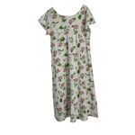 Crabtree & Evelyn Floral White Pink Cotton nightgown long granny cottage classic Size L Photo 1