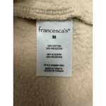Francesca's Paris Place Vendôme Embroidered Cropped Sweatshirt Beige M Tan Size M Photo 3