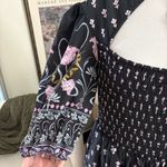 Anthropologie Dasha Smocked Midi Dress Neck Tie Size XL Photo 3