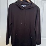 Magaschoni  women’s black soft hooded long sleeve top size medium Photo 0