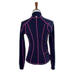 Lululemon Run U-Turn Pullover Raspberry Glo Light / Black Swan Size 6 Photo 3