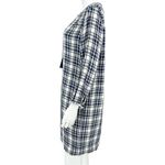 Madewell  Dress Women Size Medium Plaid Long Sleeve Shift Flannel Blue White Fall Photo 1