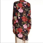 Catherine Malandrino 𝅺 Multicolored Floral Asymmetrical Hem Hi-LoTunic Blouse S Photo 1