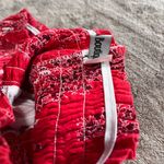 SANGA Boutique Red Butterfly Whimsical Lined Bandana Midi Skirt Sz S EUC Photo 3