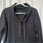 Athleta  Blissful Cowl Neck Hoodie Sweater Charcoal Grey Heather Size L Photo 2