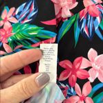 Croft & Barrow  Black and pink tropical Floral Swim Rashguard Photo 6