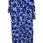 NWT Vintage Sag Harbor Dress Silk Floral Maxi‎ Button Down Dress 18 Blue Photo 0