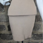 LULU'S Bodycon Mini Dress‎ Tan Bateau Spaghetti Straps Size Small Photo 2