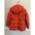 Lands' End  XS Orange Puffer Down Feather Women's Jacket Coat Size 2-4 XS Hood Photo 1