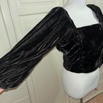 Free People Marie Velvet Open Back Cropped Top Photo 1