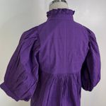 Never A Wallflower High Neck Dress Purple Windowpane Cotton Mini Size XS Photo 6