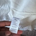 Lulus  Brunch Plans White Swiss Dot Smocked Backless Midi Dress SIZE M Photo 7