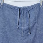 Liz Claiborne Chambray Mini Skort with Drawstring Size 16 Chambray Skorts Photo 2