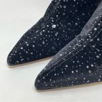 Pancaldi Diane B Velvet Sparkle Ankle Boot size 36 Black Silver Stretch Bootie Photo 7