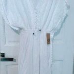 Surf Style Resort White Lace-Up Swim Coverup Photo 0