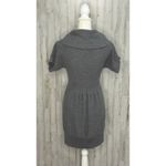 Loft Ann Taylor  Petites Gray Sweater Dress‎ Medium Short Sleeve Cowl Neck Photo 5